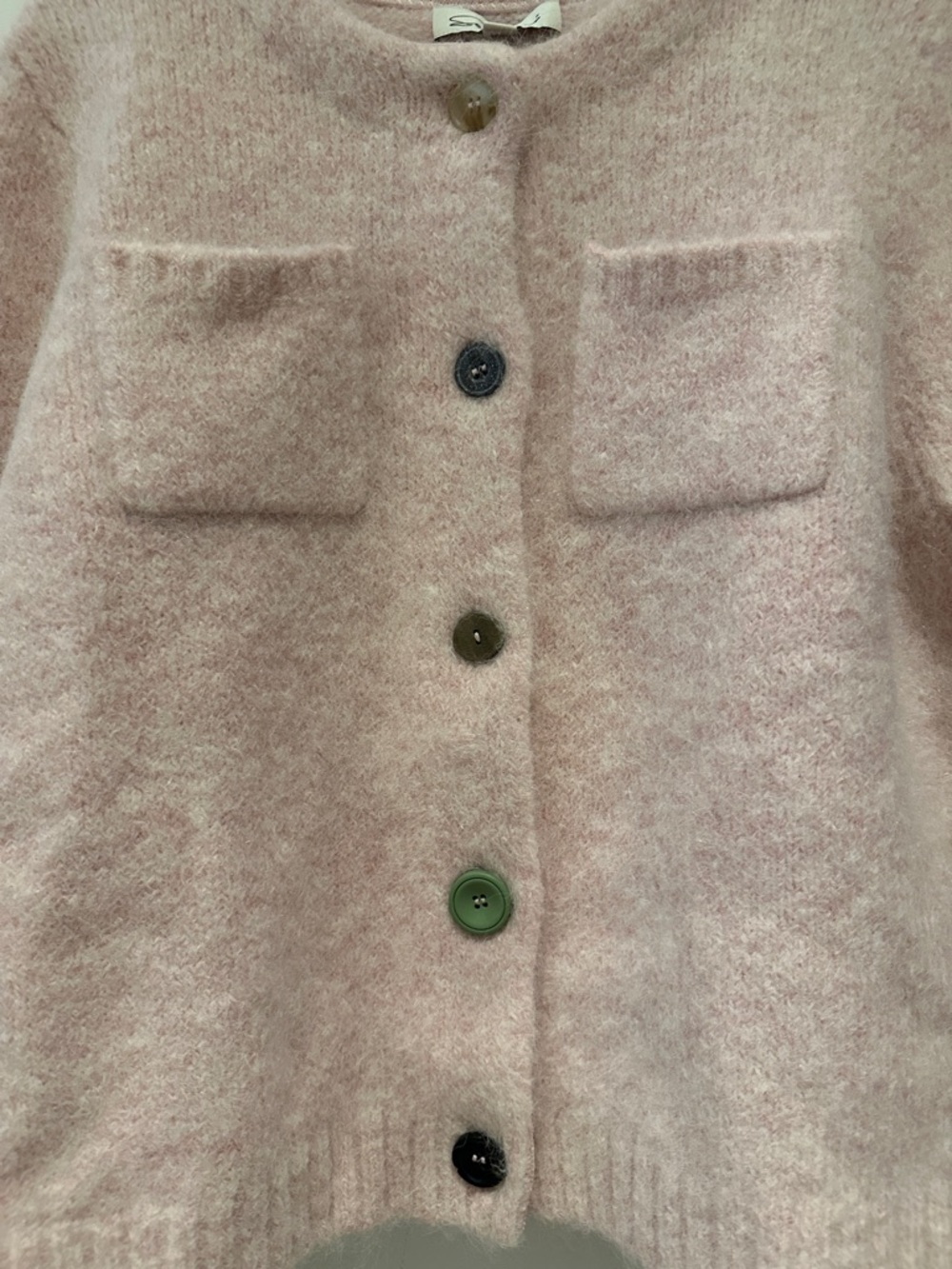 NWOT - Selfwho Alpaca Blend Cropped Cardigan Sweater - Picture 6 of 11